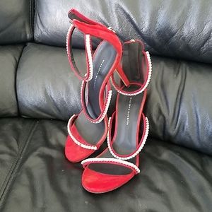 Giuseppe Zanotti Stiletto Sandals, Swarovski Crystals. Size 6